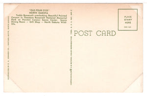 Teddy Roosevelt - 'Old Four Eyes' - North Dakota, USA Vintage Original Postcard # 1442 - 1960's VG