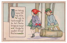 Load image into Gallery viewer, Merry Christmas Vintage Original Postcard # 1454 - Early 1900's VG
