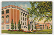 Abraham Lincoln Junior High School, Rockford, Illinois USA Vintage Original Postcard # 1476 - New - 1950's