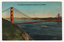 Load image into Gallery viewer, San Francisco's Golden Gate Bridge, California, USA Vintage Original Postcard # 1489 - New - 1950's VG
