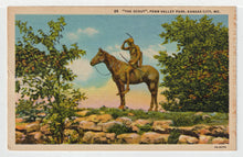 Load image into Gallery viewer, The Scout - Penn Valley Park, Kansas City, Missouri, USA Vintage Original Postcard # 1490 - New - 1950's VG
