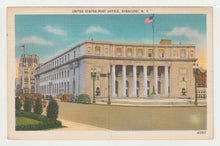 Load image into Gallery viewer, Post Office, Syracuse, New York, USA Vintage Original Postcard # 1496 - New - 1940's VG
