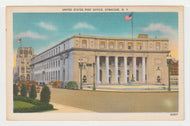 Post Office, Syracuse, New York, USA Vintage Original Postcard # 1496 - New - 1940's VG