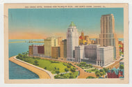 Drake Hotel, North Shore, Chicago, Illinois, USA Vintage Original Postcard # 1499 - Post Marked September 25, 1941