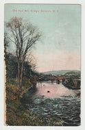 Old Red Mill Bridge, Norwich, New York, USA - Vintage Original Postcard # 1520 - Post Marked 1907