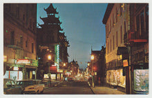 Load image into Gallery viewer, Chinatown at Night, Grant Avenue, San Francisco, California, USA - Vintage Original Postcard # 1565 - New - 1960's
