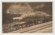 Lower Spiral Tunnel, Field, Banff, Alberta, Canada Vintage Original Postcard # 1591 - New - 1940's