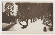 Winter Scene on Roadway (Unknown) Vintage Original Postcard # 1606 - New - Early 1900's