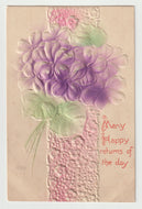 Many Happy Returns of the Day - Happy Birthday Vintage Original Postcard # 1614 - Hand Written April 1909