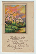 Birthday Wish - Vintage Original Postcard # 1615 - Hand Written May 7, 1921