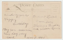 Load image into Gallery viewer, Birthday Wish - Vintage Original Postcard # 1615 - Hand Written May 7, 1921

