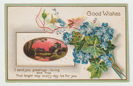 Good Wishes - Birthday - Vintage Original Postcard # 1619 - Hand Written - January 1, 1913