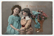 A Happy Birthday - Vintage Original Postcard # 1621 - Post Marked August 26, 1914