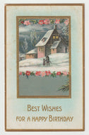 Best Wishes for a Happy Birthday - Vintage Original Postcard # 1622 - Post Marked November 1910