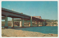New Bridge between Tiverton, Rhode Island and Fall River, Massachusetts, USA Vintage Original Postcard # 1642 - New - 1970's