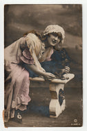 Portrait of a Young Girl with Dog (Unknown) Vintage Original Postcard # 1650 - Post Marked July 1, 1920