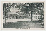 Georgia Hall, Warm Springs, Georgia, USA Vintage Original Postcard # 1651 - Post Marked February 10, 1947