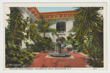 Load image into Gallery viewer, Pan-American Union, Washington, D.C. USA (Patio &amp; Aztec Fountain) Vintage Original Postcard # 1653 - New - 1950's
