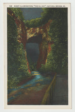 Load image into Gallery viewer, Natural Bridge, Virginia, USA (Night Illumination) Vintage Original Postcard # 1661 - New 1950's
