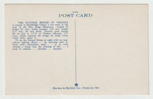 Load image into Gallery viewer, Natural Bridge, Virginia, USA (Night Illumination) Vintage Original Postcard # 1661 - New 1950's

