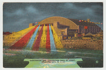 Load image into Gallery viewer, Convention Hall, Atlantic City, New Jersey, USA (at Night) Vintage Original Postcard # 1665 - New - 1950's
