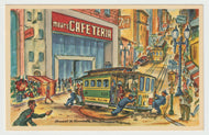 Moars Cafeteria, San Francisco, California, USA Vintage Original Postcard # 1677 - New - 1950's