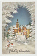 Happy New Year - Gelukkig Nieuwjaar Vintage Original Postcard # 1687 - Post Marked December 19, 1987