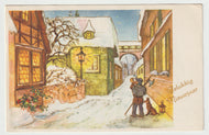 Happy New Year - Gelukkig Nieuwjaar Vintage Original Postcard # 1689 - Post Marked 1960's