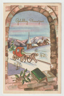 Happy New Year - Gelukkig Nieuwjaar Vintage Original Postcard # 1694 - Post Marked 1963