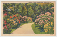 Asbury Park, New Jersey, USA (Flower Gardens) Vintage Original Postcard # 1701 - Post Marked July 18, 1939