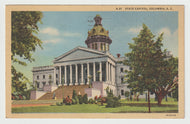 Columbia - State Capitol, South Carolina, USA Vintage Original Postcard # 1717 - Post Marked November 25, 1946