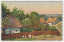 Load image into Gallery viewer, Village Scene in Switzerland - Art - Painting - Vintage Original Postcard # 1738 - New - 1950's

