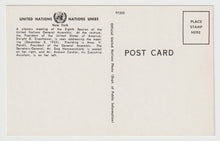 Load image into Gallery viewer, President Dwight D. Eisenhower Addressing the United Nations, New York, USA Vintage Original Postcard # 1761 - New - 1960's
