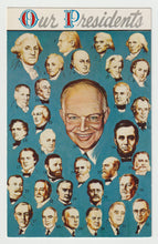 Load image into Gallery viewer, United States Presidents - # 1 - # 33 - Vintage Original Postcard # 1766 - New - 1950's

