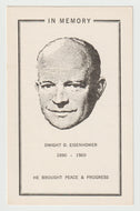 President Dwight D. Eisenhower (In Memory) - Vintage Original Postcard # 1767 - New - 1970's