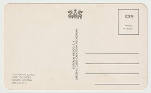 Aztec Calendar Stone - Museum of Anthropology, Mexico Vintage Original Postcard # 1798 - New - 1960's