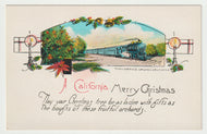 A California Merry Christmas Vintage Original Postcard # 1821 - New - 1950's