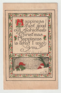 Christmas Happiness Vintage Original Postcard # 1824 - Post Marked December 22, 1911