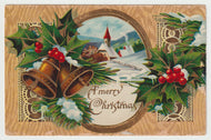 A Merry Christmas Vintage Original Postcard # 1825 - New - Early 1900's