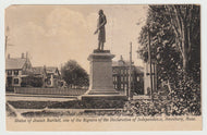 Josiah Bartlett Statue, Amesbury, Massachusetts, USA Vintage Original Postcard # 1832 - Post Marked December 13, 1906