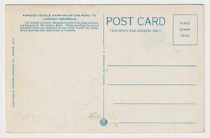 Double Hairpins, Lookout Mountain, Denver Mountain Parks, Colorado, USA Vintage Original Postcard # 1839 - New - 1950's