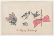 A Happy Birthday - Vintage Original Postcard # 1909 - Hand Written - Early 1900's - VG