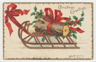 Christmas Greetings Vintage Original Postcard # 1918 - Post Marked December 23, 1907 - VG