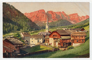 Village Scene in Switzerland - Art - Painting - Vintage Original Postcard # 1931 - New - 1950's