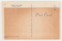 Load image into Gallery viewer, Wisconsin Avenue Bridge, Oshkosh, Wisconsin, USA - Vintage Original Postcard # 1940 - New - 1958
