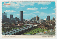 Downtown Montreal, Quebec, Canada Vintage Original Postcard # 1950 - Hand Written, 1980's - VG