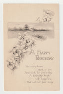 A Happy Birthday - Vintage Original Postcard # 1952 - New - Early 1900's - NM