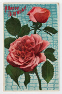 A Happy Birthday (Roses) - Vintage Original Postcard # 1956 - Post Marked June 28, 1913