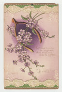 Best Wishes - Birthday - Vintage Original Postcard # 1957 - Post Marked Early 1900's