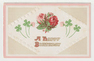 A Happy Birthday - Vintage Original Postcard # 1962 - Hand Written Date June 29, 1914 - VG